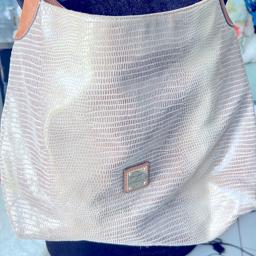 Dooney & Burke embossed snakeskin shoulder bag-add some sparkle to your holiday